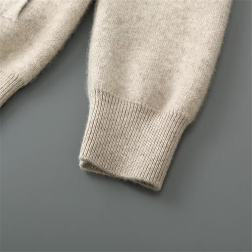 Men's Casual Soft Warm Knitted Sweater Stand-Up Collar Zipper Cardigan Soft Warm Casual Sweater 7