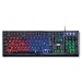 Produktbild DR1TECH Puma Ergonomische Gaming Tastatur Mit LED Hintergrundbeleuchtung Für PC/PS4 - 104 Tasten Mit 6-Tasten-Rollover - USB Tastatur Mit Kabel (QWERTY Internationales-Layout)