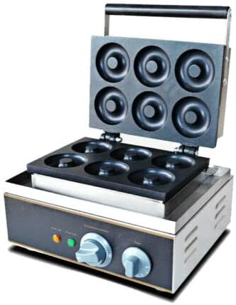6 Hole Commercial Nonstick Donut Maker Electric Doughnut Making Machine 220V