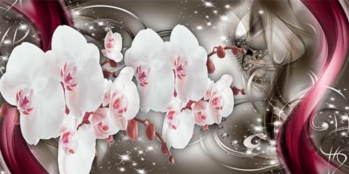 Kit complet broderie diamant pour offrir un loisir créatif de peinture fleur géante