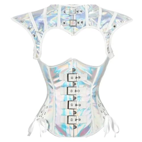 Corset serré punk argenté grande taille résolvant le maintien 6XL