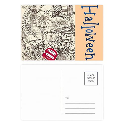 Cartes postales Halloween à envoyer pour une correspondance originale sur le thème de Londres