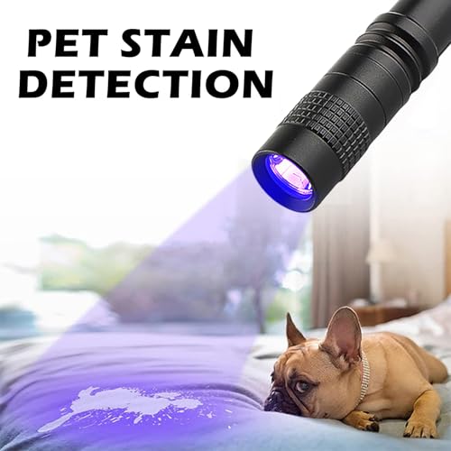 iwontalersy UV Taschenlampe,395-Nanometer-Licht LED Handlampe Schwarzlicht,Zum Entfernen von Tierflecken und Bettwanzen aus Teppichen[Energieklasse F]
