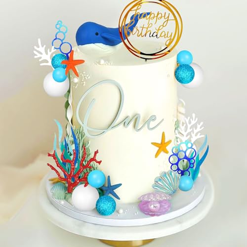 Décoration gâteau sirène océan anniversaire kit décoration de gâteau