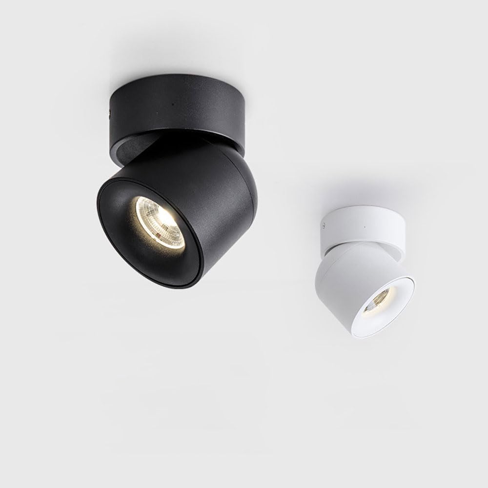 Reflektorowa lampa sufitowa Nowoczesny regulowany sufit Antyodblaskowy LED Downlight Mały sufit Czarna aluminiowa lampa do czytania Komercyjna szafka hotelowa Szatnia Downlig