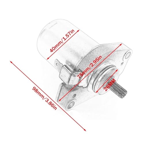 Motor de arranque compatible con scooters de 50cc como Jog, Vino y BW'S 3