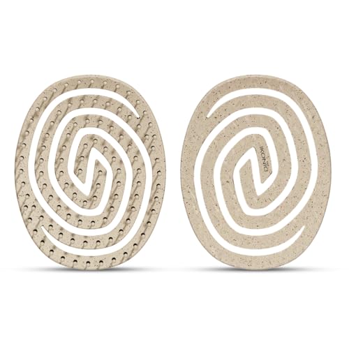 Image of Ikonic Me Spiral Vent Travel Hair Brush IKM-2109, Heat Resistant Open Vent for Quick Drying, Ergonomic Grip, Gentle Detangling, Shiny, Smooth Finish for Daily Styling, All Hair Types - Sand Beige