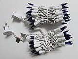 Holiday Essentials 100 Ultra-Brite Blue Lights with White Wire - Indoor / Outdoor Use - UL Listed
