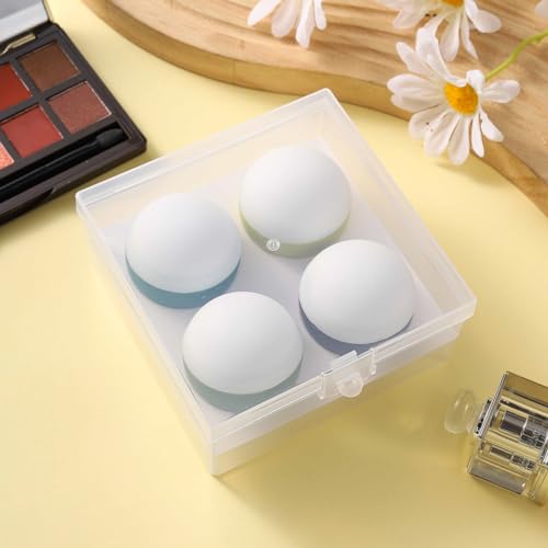 Image of Depoza Travel Size Toiletries, Silicone Cream Jars for Travel Bottles, TSA Approved Jars with Leak-Proof Box, Accessories for Cosmetic, Face, Body, Hand Cream