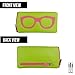 ili 6462 Leather Eyeglass Case (Leaf/ Hot Pink),One Size