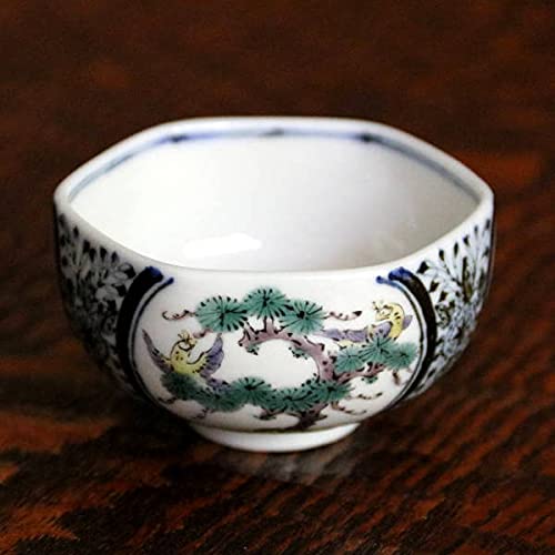 作家 三浦晃禎 九谷焼 3.5号香炉 青華紅彩三友文 美品