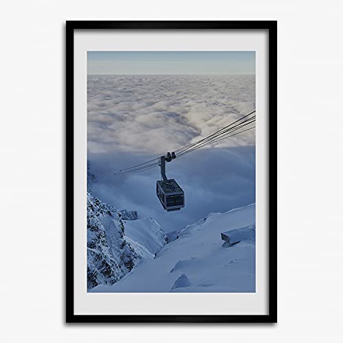 Cadre Photo 50x70 cm Montagnes Russes Tableau Décoratif en Bois Moderne