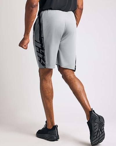 Real Essentials 5 Pack: Men’s 9" Mesh Shorts – Athletic Gym, Workout, Basketball, Running, Casual Lounge Activewear Pockets