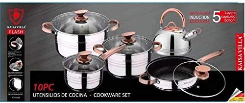 Stainless Steel Induction Cookware 10 Pieces