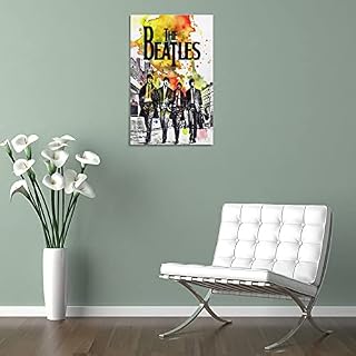 Poster décoratif sur toile The Beatles Rock Band 50 × 75 cm - Les Beatles, Paul McCartney, John Lennon, RIngo Starr, George Harrison Poster décoratif sur toile The Beatles Rock Band 50 × 75 cm – Image 5