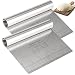 2 Pièces Spatule Raclette Grattoir, Petite Spatule Cuisine Spatule Patisserie, Acier Inoxydable Spatule avec échelle de Mesure, Ustensiles de Cuisine Inox Pâtisserie Spatule pour Pâtisserie, Cuisine