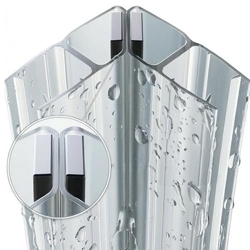 Magnetdichtung für Duschtüren | Duschdichtung Magnet Glastür 6mm - 8mm | Duschkabine Dichtung Tür Seitlich | Duschtürdichtung Magnetisch 90 Grad | Dichtungen Dusche Glastür