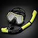 Zestaw do snorkelingu, profesjonalna maska do nurkowania zestaw do nurkowania dla dorosłych silikonowa spódnica Anti-Fog gogle okulary pływanie sprzęt do basenu wędkarskiego,Yellow