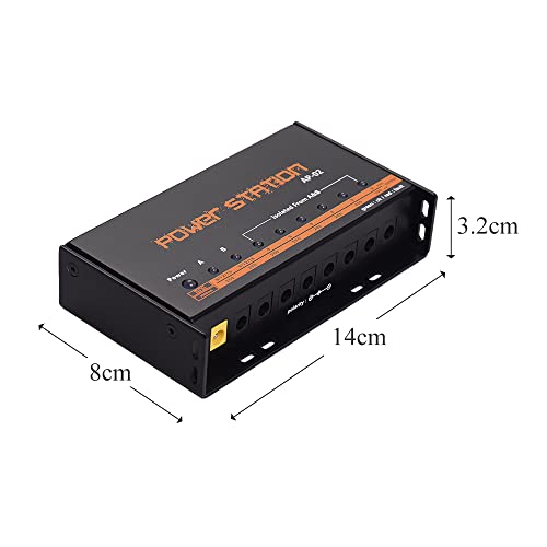 KKcare Fonte de alimentação para pedal de guitarra 8 saídas DC para placas de pedais de efeito de 9V