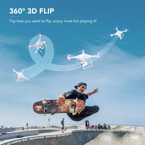 Potensic P5 Fpv Drone With 2.7K Camera Live Video For Adults And Kids, Quadcopter Helicopter With Gravity Sensor, Altitude Hold, Headless Mode, Trajectory Flight And 3D Flip, 40 Mins Flight Time #TOP4