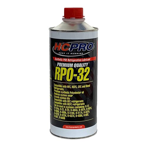 poe oil - HCPRO RPO-32 HVAC Refrigeration POE 32 Premium Synthetic POLYOL Ester Lubricant 1 Quart 32OZ (946ml)