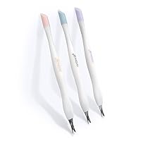 Vista 6 de IVON Cortadora de cutículas con empujador, herramienta de cutícula de punta de goma 3 piezas para arte de uñas