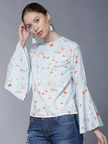 Image of Tokyo Talkies Women's Long Sleeves Round Neck Printed Tops| Stylish | Casual Wear
