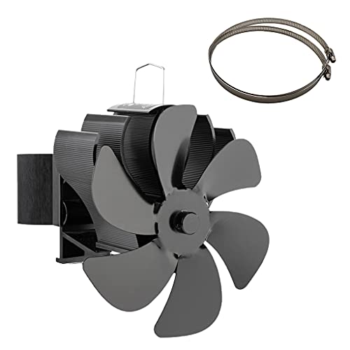 Ventilador de estufa de leña con termómetro para casa grande