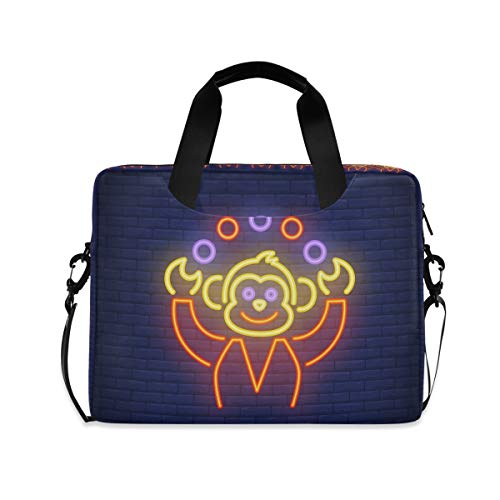 Dard Blue Monkey Laptop Shoulder Bag Notebook Computer Handbag Sleeve Table Carrying Case Messenger Bags Fits 15.4 In for Youth 