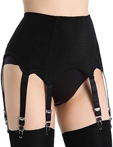 Aedericoe Thigh Garter Belt Stretchy Suspender Strap Belt for Lingerie Thigh Stockings Black