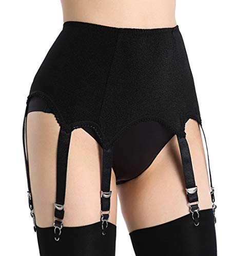 Aedericoe Thigh Garter Belt Stretchy Suspender Strap Belt For Lingerie Thigh Stockings Black #TOP2