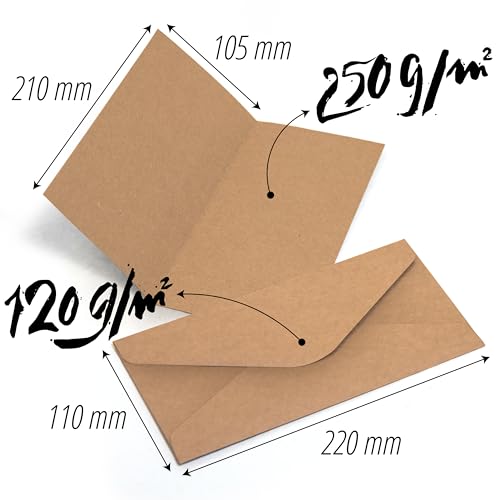 Japun - set di 50 biglietti pieghevoli vuoti