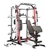 Marcy Smith Machine SM-4033 Estación de Entrenamiento multifunción Smith Jaula Multiestación Poleas PEC DEC Lat Bar Almacenamiento Accesorios Banco con 7 Ajustes