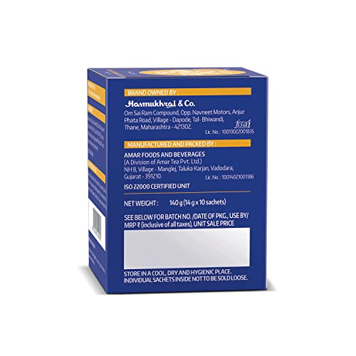 Image of Society One Minute Tea | Ginger Lemongrass Flavour | Made With Lemongrass & Ginger | Flavoured Instant Tea | 14G X 10 Sachets (140 Gram) | Pack Of 2