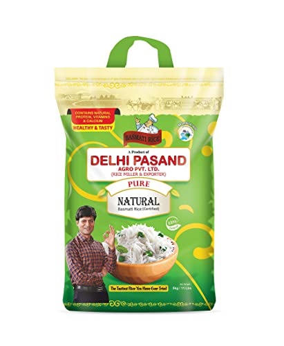 Image of Delhi Pasand Natural Basmati Rice | Naturally Aged | Rich Aroma | Gluten Free (5 Kg)