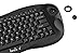 Banalove 2.4GHz Wireless Mini Portable Keyboard with Built-in Trackball Mouse Combo, HTPC/Smart TV Multimedia Keyboard (Black)