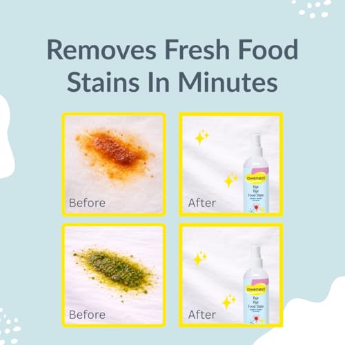 Image of awenest Instant Fabric Stain Remover Spray | Bye Bye Food Stain | Removes 50+ Stains | Toxin-Free | Eco-friendly & Plant-Based | 75ml - Perfect for Clothes, Sofas, Car Seats & More