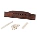 6 String Acoustic Guitar Bridge Bone Pins Saddle Nut/Specially Designed Set of Guitar Accessories, Including a Bridge, Six Pins, a Saddle and a Nut