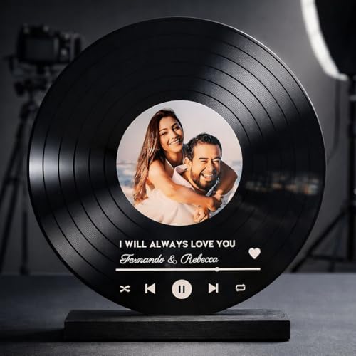 Song Cover Glas Bild mit Foto aus Acrylglas - Ø 20cm Spotify Bild