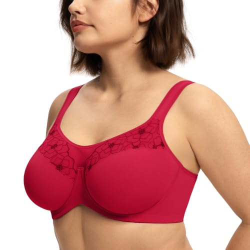 Image of HSIA Minimizer Bras for Women, Full Coverage Coolcomfort Plus Size Bra | Supportive Underwire, Minimizing, Cooling Comfort, Unlined, Seamless, Back Smoothing, Unpadded, T Shirt Bra for Large Breasts