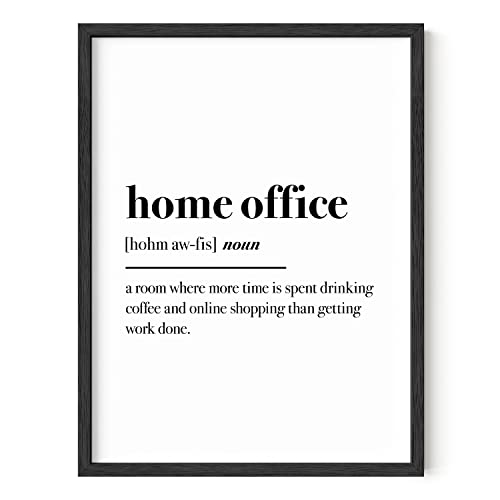 HAUS AND HUES Funny Quotes - Home & Office Wall Decor, Work Gifts, Unframed 12x16