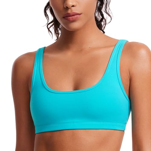 Image of CRZ YOGA Butterluxe Mini Sports Bras | Light Support, Removable Pads, Yoga, Extremely Soft, U Back, Scoop Neck, for Women