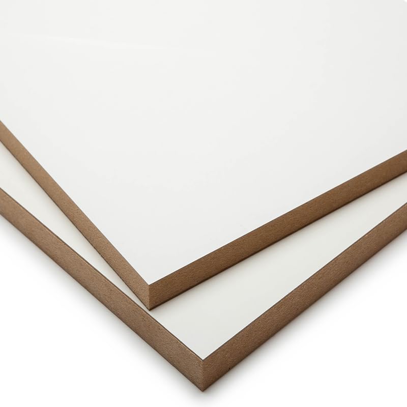 Britshield Matt White Melamine Faced MDF Board - 18mm Thickness - 900 x 1800mm - Custom Cut to Size with Edgebanding Options