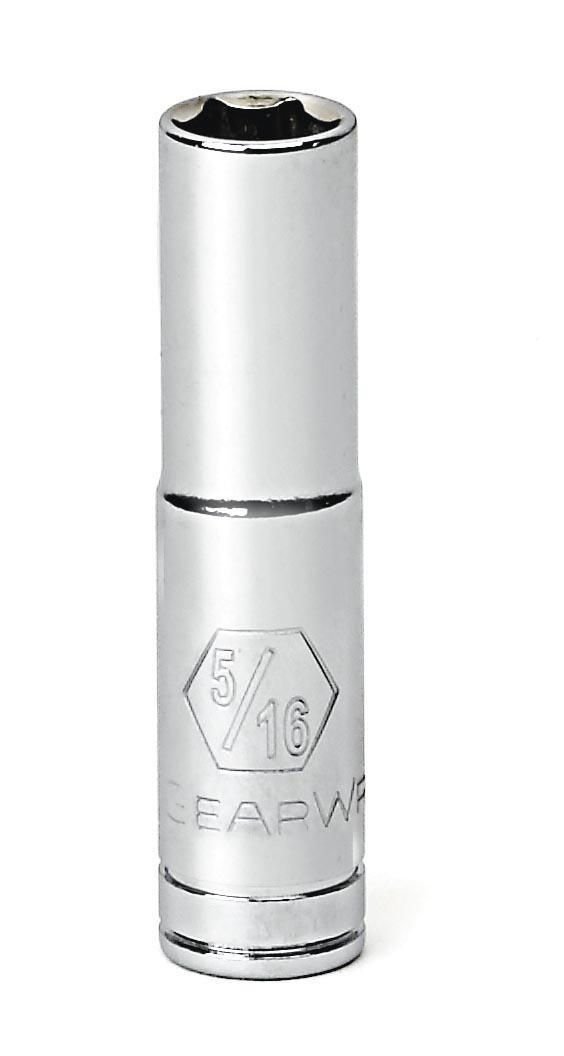 GearWrench 80119 1/4" Drive 6 Point Deep SAE Socket 5/16", 5/16 in