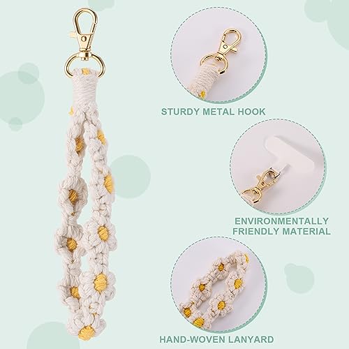 Jspupifip NQNODJAC9332 2 Pcs Boho Macrame Phone Wrist Strap thumb #1