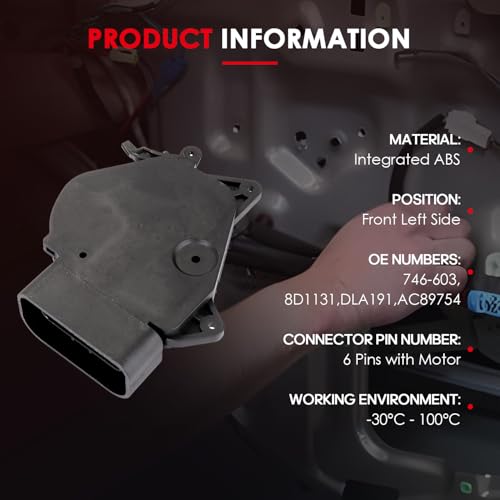 Image of CCIYU Front Left Driver Side Door Lock Actuator Fit for Toyota for RAV4 2000 2001 2002 2003 2004 2005 2006 Door Lock Actuator Assembly, Replaces # 746-603,8D1131,DLA191