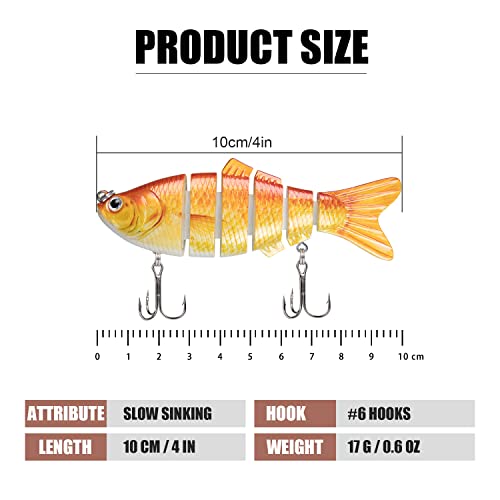 image for TRUSCEND Fishing Lures for Bass Trout Swimbaits for Bass Fishing Segme