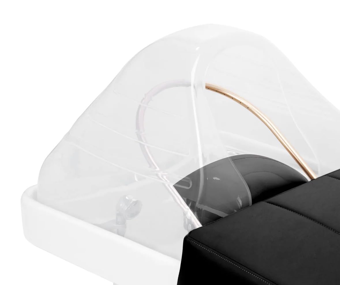 Professionelle Head Spa Liege mit Waschbecken, Schwarz, für Haarpflege & Kopfhautbehandlung, Friseursalon & Wellness