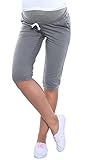 umstandsmode jeans lang Relaxed Capri Umstandshose MijaCulture - Umstandsmode/Capri Umstandshose Relaxed Caprihose 4090 (L / EU40, Grau)