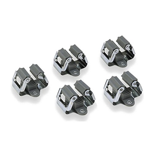 Pixnor 5pcs Mop and Broom Holder Wall Mounted Garden Storage Rack